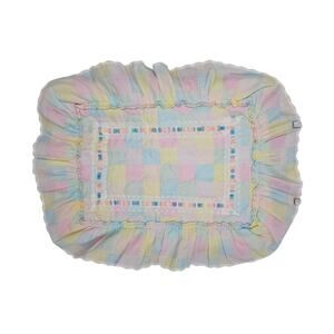 VINTAGE PASTEL PLAID SHAM PILLOWCASE – FITS 25" x 19" – EVERWEAR USA